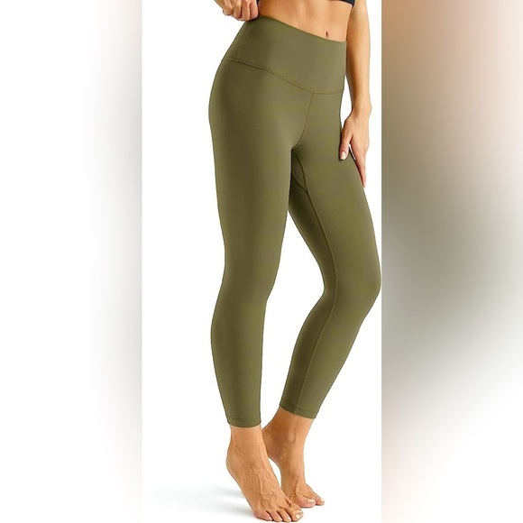 Colorfulkoala Women's High Waisted Legging - Olive Green - Medium - Picture 2 of 8